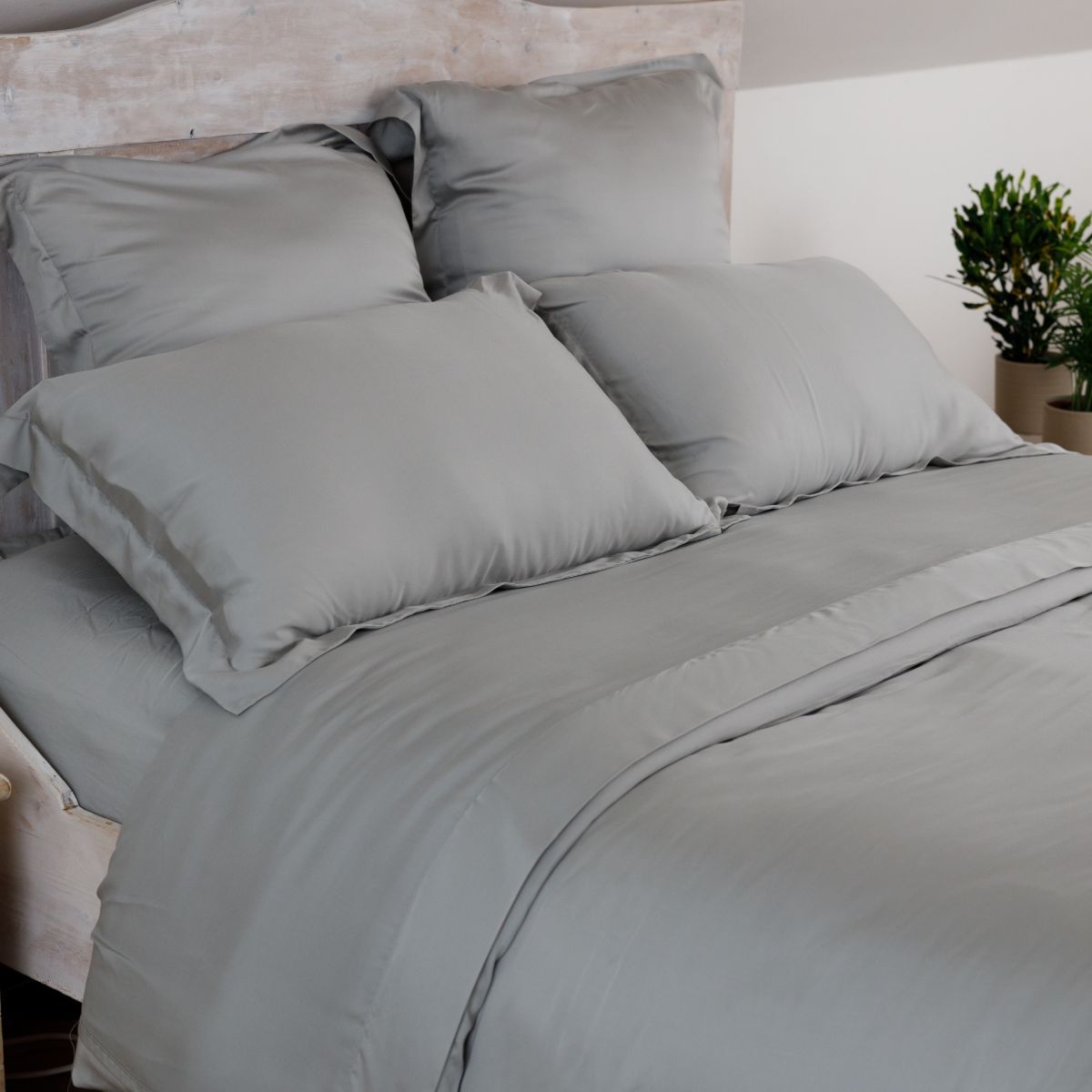 Bed Sheet Set in Stone Grey